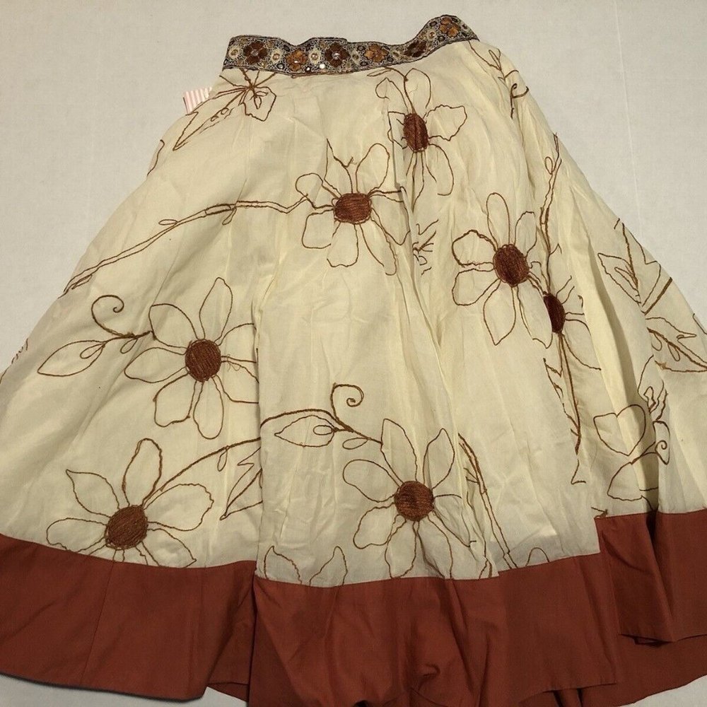 SARA JANE 100% cotton embroidered full skirt